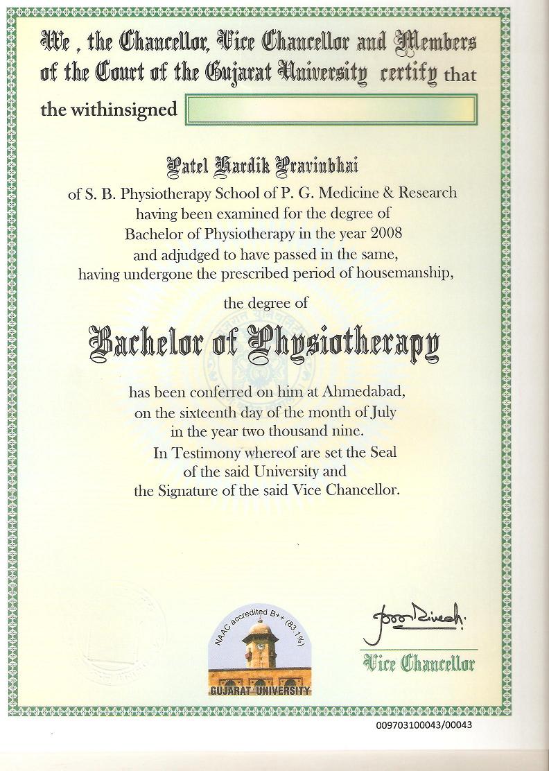 Bachelor of Physiotherapy (BPT) Degree